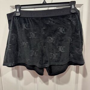 Juicy Couture Black Velour‎ Sleep Shorts – XL
